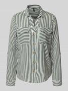 Regular fit overhemdblouse van pure viscose, model 'BUMPY'