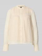 Regular fit chiffon blouse met dobbystructuur, model 'LEAH ANNIKA'