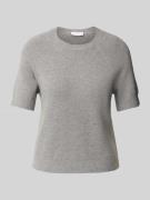 Gebreid shirt met ronde hals en 1/2-mouwen