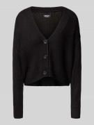 Regular fit gebreid jack met extra brede schouders, model 'CAROL'