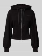 Sweatjack met viscose en capuchon