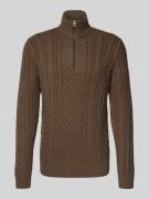 Gebreide pullover met ribboorden, model 'BLUSEAN'