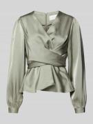 Blouse met lange mouwen en V-hals