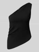 One shoulder-top met plooien