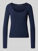 Shirt met lange mouwen en geribde ronde hals