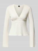 Blouseshirt met V-hals