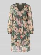 Knielange jurk met V-hals