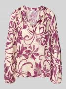 Regular fit blouse met V-hals