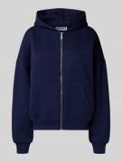 Regular fit sweatjack met kangoeroezak, model 'Basic'