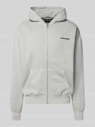 Oversized sweatjack met capuchon en logostitching