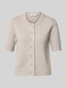 Gebreid jack van kasjmiermix met 1/2-mouwen, model 'GIULIA'