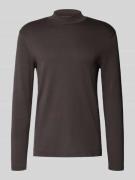 Shirt met lange mouwen en opstaande kraag