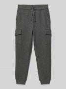 Regular fit sweatbroek met cargozakken