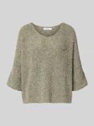 Relaxed fit gebreide pullover met alpaca, model 'Em44maa'