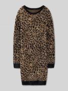 Gebreide jurk met labeldetail