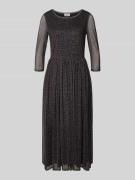 Midi-jurk met ronde hals