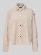 Relaxed fit overhemdblouse in ribcordlook