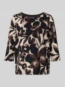 T-shirt met ronde hals en 3/4-mouwen