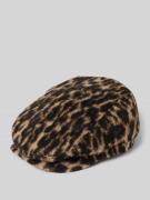 Platte pet van wol met labelpatch, model 'Systa'