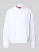 Boxy fit overhemdblouse van puur katoen, model 'ELMA'