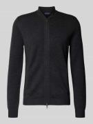 Slim fit gebreid jack met opstaande kraag