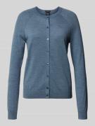 Regular fit gebreid jack van zuivere scheerwol, model 'FONAMI'