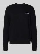 Gebreide pullover met labelstitching