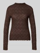 Slim fit shirt met lange mouwen in semi-transparant design