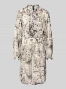 Knielange jurk met ruches