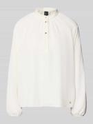Regular fit blouse met opstaande kraag