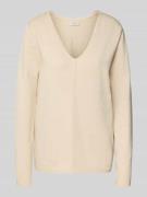 Gebreide pullover met deelnaad, model 'Claura'