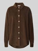 Relaxed fit overhemdblouse van corduroy, model 'PADOW'