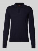 Gebreide polo met kentkraag