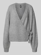 Regular fit gebreid jack met wol, model 'MALOU'