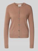 Gebreid jack van kasjmier met ronde hals