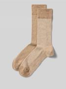 Sokken met logostitching in een set van 2 paar