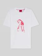 Regular fit T-shirt van puur katoen