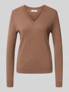 Gebreide pullover met V-hals