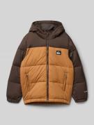 Regular fit gewatteerd jack met logo-applicatie, model 'Cold Days'
