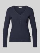 Regular fit shirt met lange mouwen van katoenmix