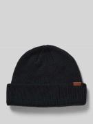 Beanie met labeldetail
