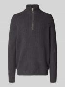 Regular fit gebreide pullover met wol