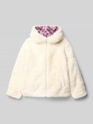 Regular fit keerbaar jack met imitatiebont