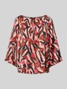 Regular fit blouse met lange mouwen en all-over motief