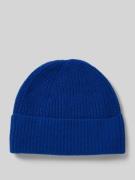 Gebreide muts van kasjmier met brede omslag