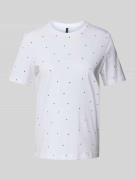 Regular fit T-shirt met motiefstitching, model 'PAULINA'