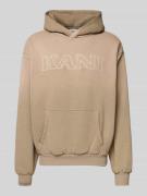 Regular fit hoodie met logostitching, model 'Retro'