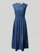 Midi-jurk met ruches, model 'Esmy Denim'