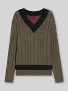 Oversized pullover van scheerwolmix