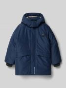 Regular fit parka met labelpatch